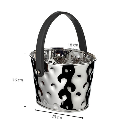 Stainless steel champagne cooler Gideon, hammered, 23 × 18 cm