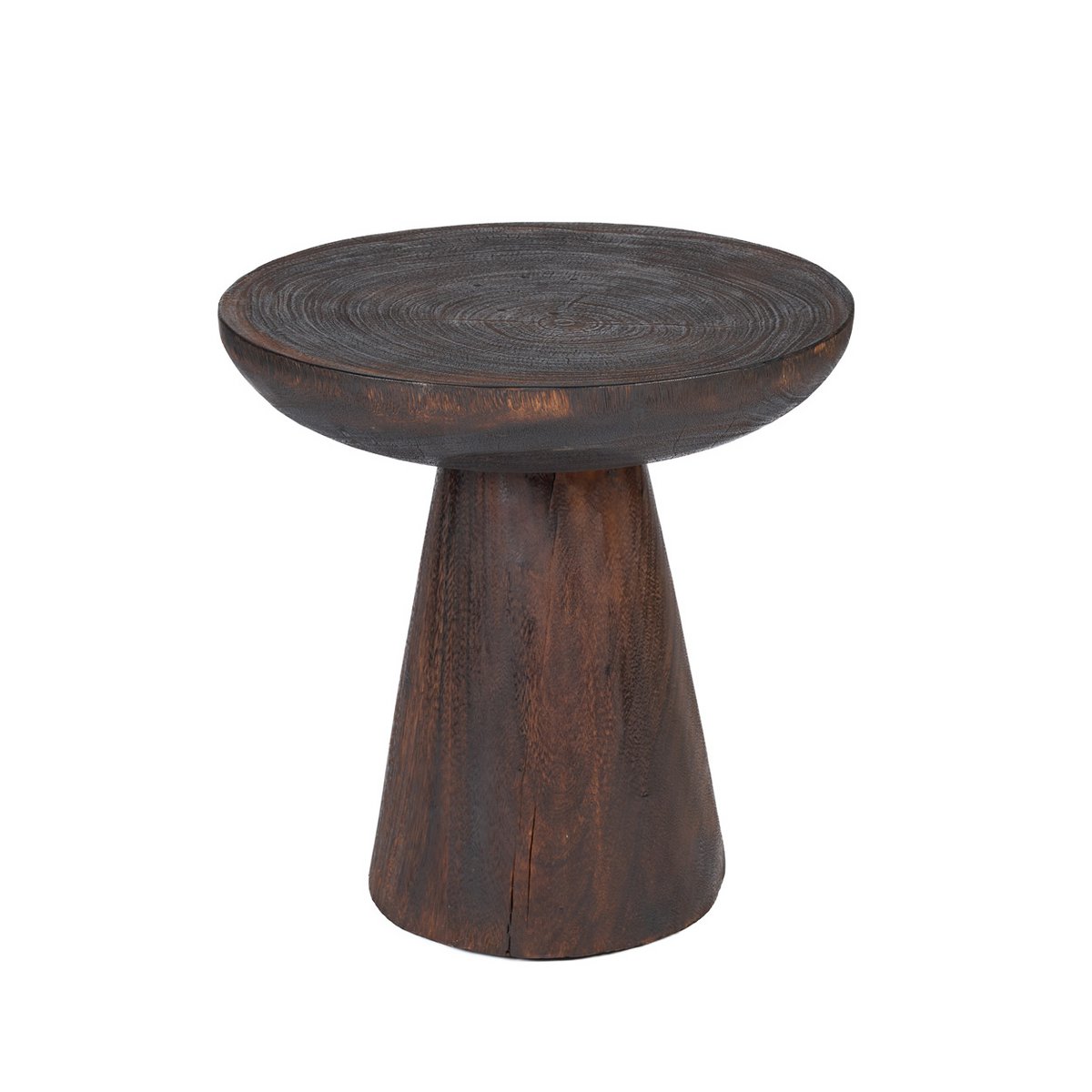 Cone Alone sidebord, 50 cm - Mørk valnød