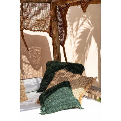 Baumwoll-Kissenbezug 60×60 cm – Waldgrün, hergestellt in Indien