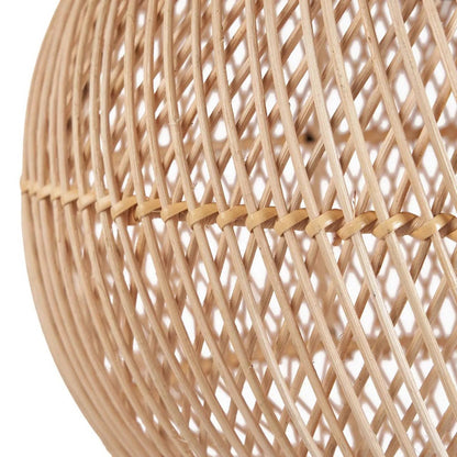 Handgewebter Rattan-Kugelpendelschirm 50 cm – natur, mittel