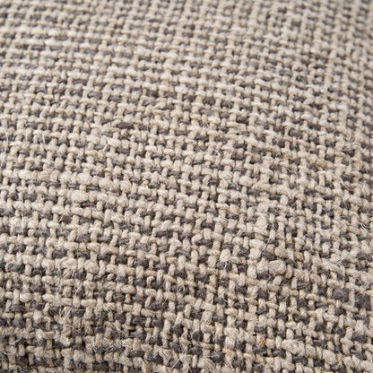 Leinenkissenbezug 50×50 cm – Naturschwarz-Korntextur