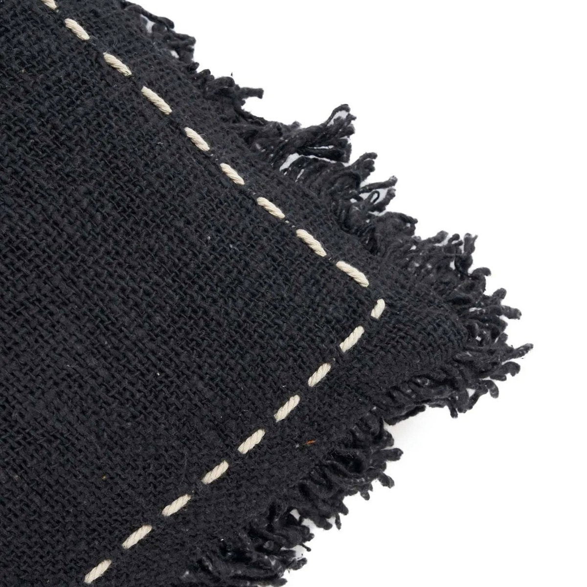 Cotton cushion cover, black and white - 50×50 cm