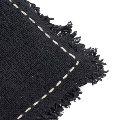 Cotton cushion cover, black and white - 50×50 cm