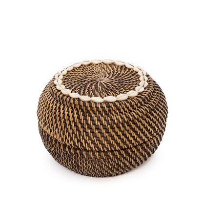 Colonial gætte-gætte-kurv, rattan - M
