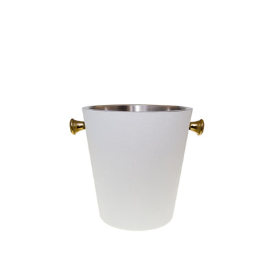 Champagnekøler i rustfrit stål, ecru og guld, 20,5 cm