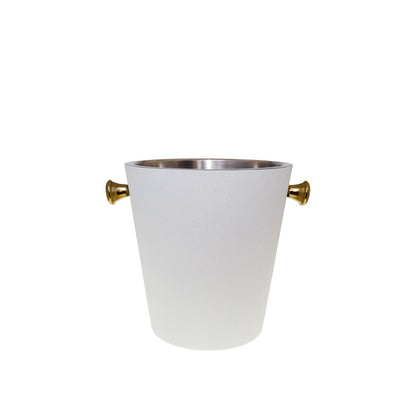 Champagnekøler i rustfrit stål, ecru og guld, 20,5 cm