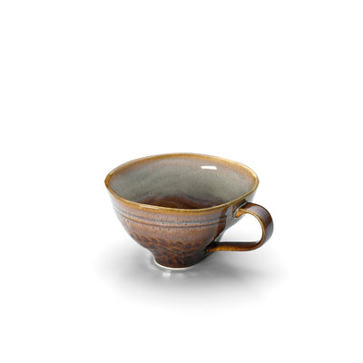 Keramiktasse 13,5 × 6,2 cm – Smoked Horizon, braun-grau