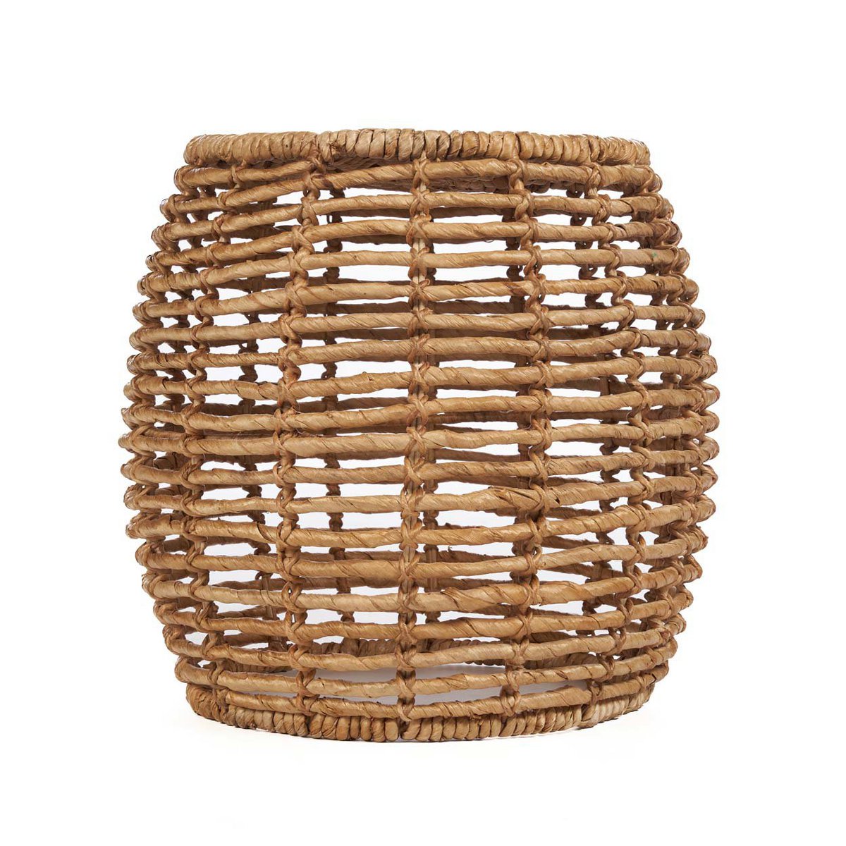 Hocker aus Palmblatt, 48 × 45 cm – Natur-Braun