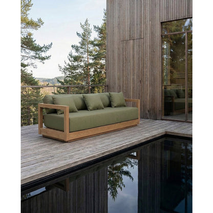 Umalas trepersoners sofa, genanvendt teak - udendørs