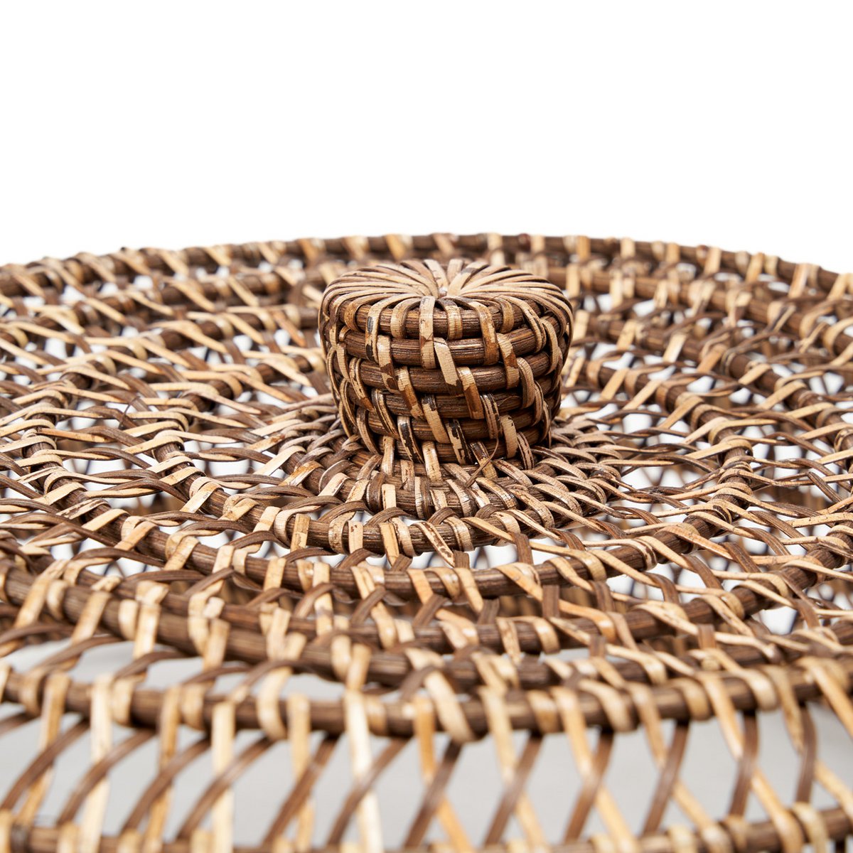 Rattan-Speisehaube, naturfarben - M
