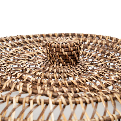 Rattan-Speisehaube, naturfarben - M