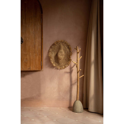 Teak wood coat hanger, natural
