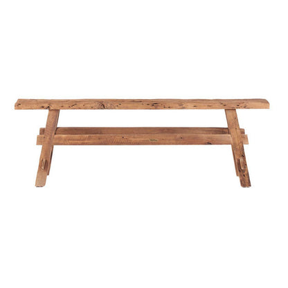Teakbænk, natur - 150 × 50 cm