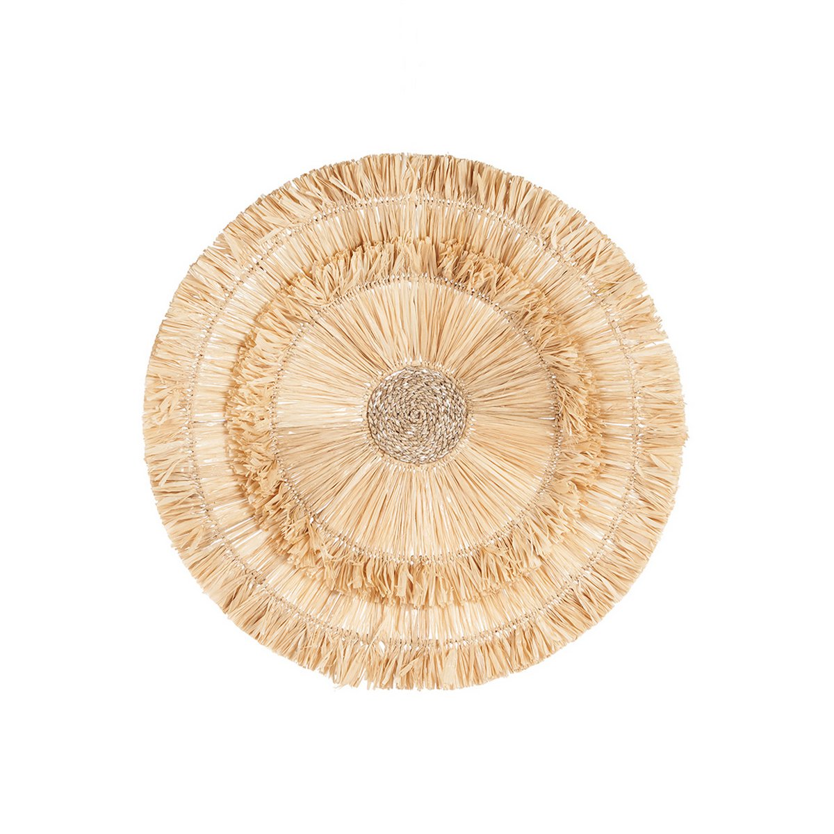 Vægophæng i sisal 60 cm – rundt vægpynt, natur