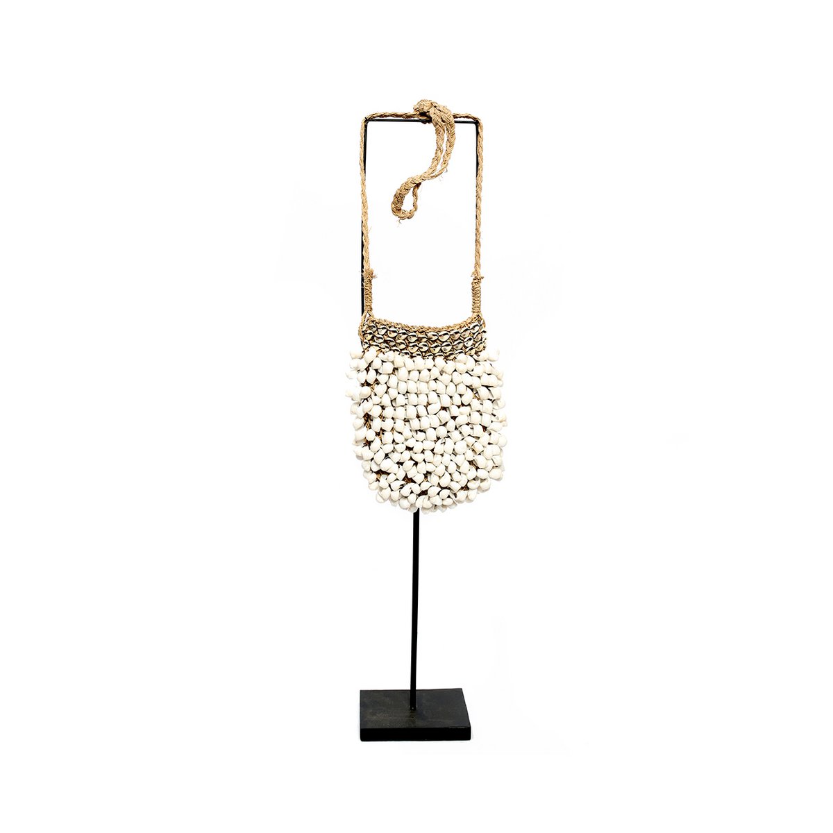 Muscheltasche auf Ständer, 75 cm - böhmisches handgefertigtes Stück