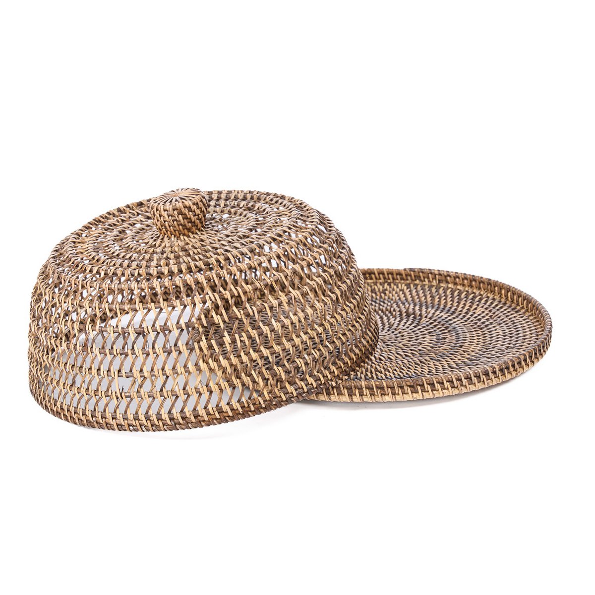 Rattan-Speisehaube, naturfarben - M