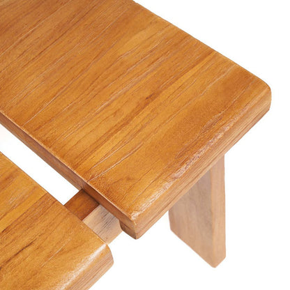 Spisebordsstol i teak, natur - delt ryg 57 × 82 cm