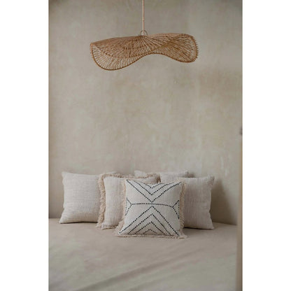 Rattan-Pendelleuchte 75×20 cm – natur, handgefertigt