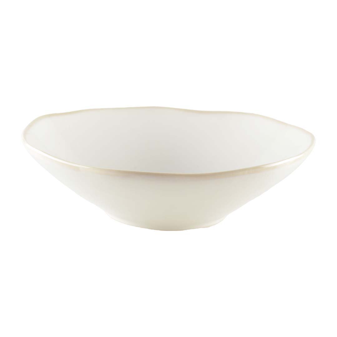 Dyb porcelænstallerken, hvid, 21 cm