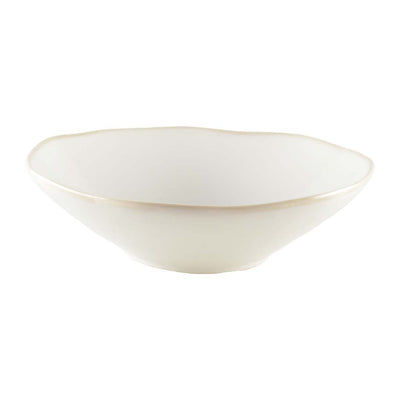 Porcelain deep plate, white, 21 cm