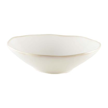 Dyb porcelænstallerken, hvid, 21 cm