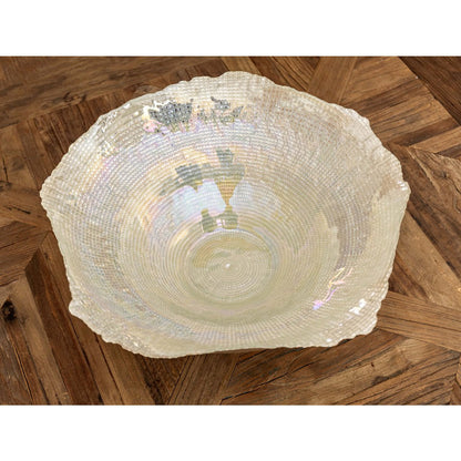 Large silver glass bowl 45cm - Corolle