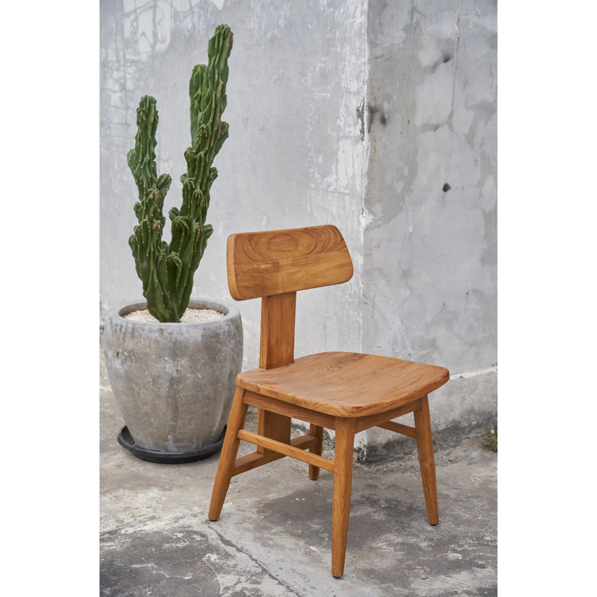 Spisebordsstol i teak, natur – T-ryg