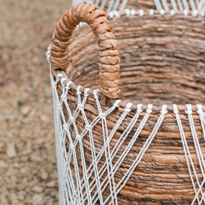 Cotton & jute basket JUWANA M – ø35 × 40 cm