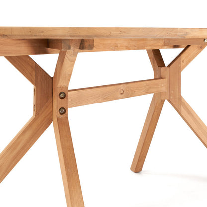 Spisebord i teak, ovalt, 225 cm - håndlavet