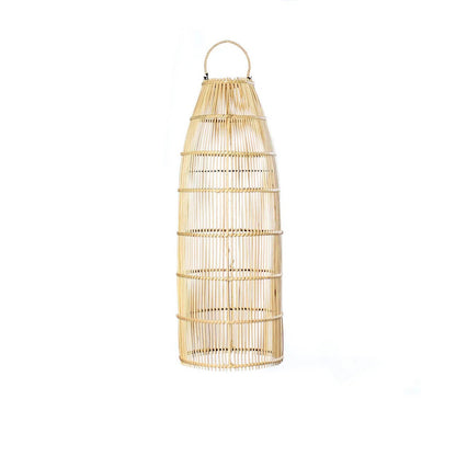 Rattan Pendelleuchte, Ø 62 cm – Flechtwerk Fischreuse, natur