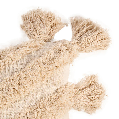 Pudebetræk i bomuld 35×60 cm – beige, fremstillet i Indonesien