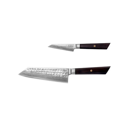 Bunka Damascus Starter-Set, 2 Messer – Schäl- und Santokumesser