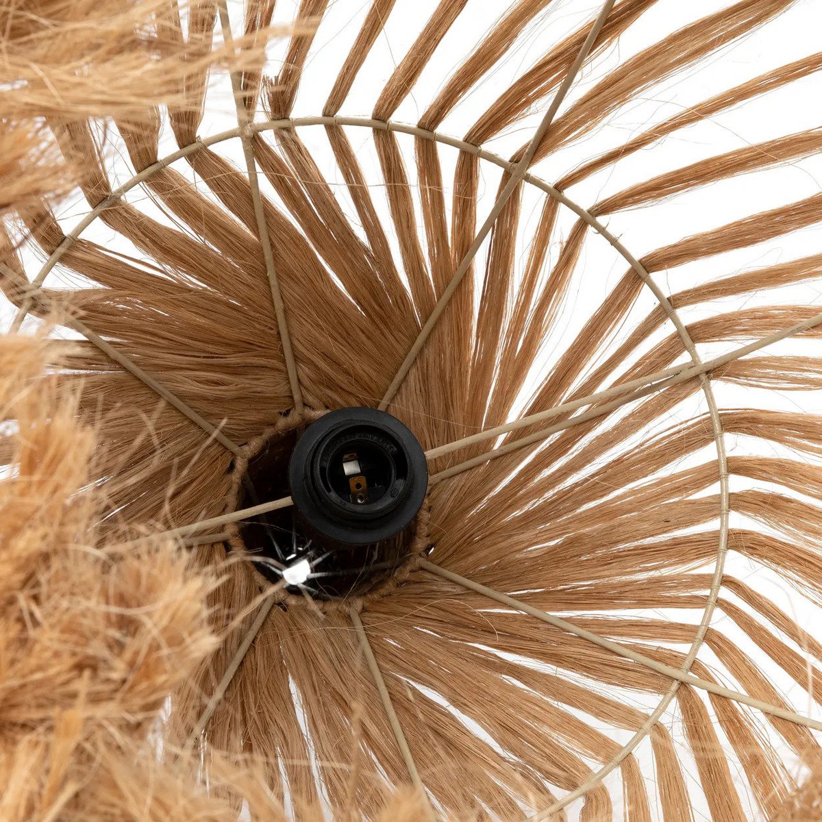 Abaca-Gras-Pendelleuchte - Natur - L