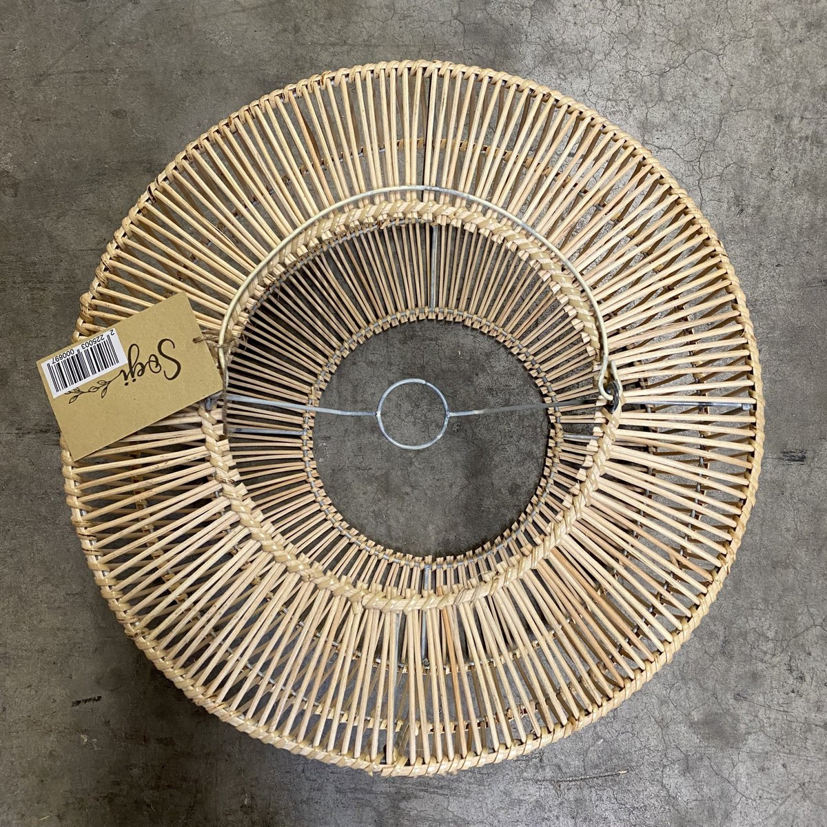 Fletlampe af rattan Ø 40 cm – håndlavet i Indonesien