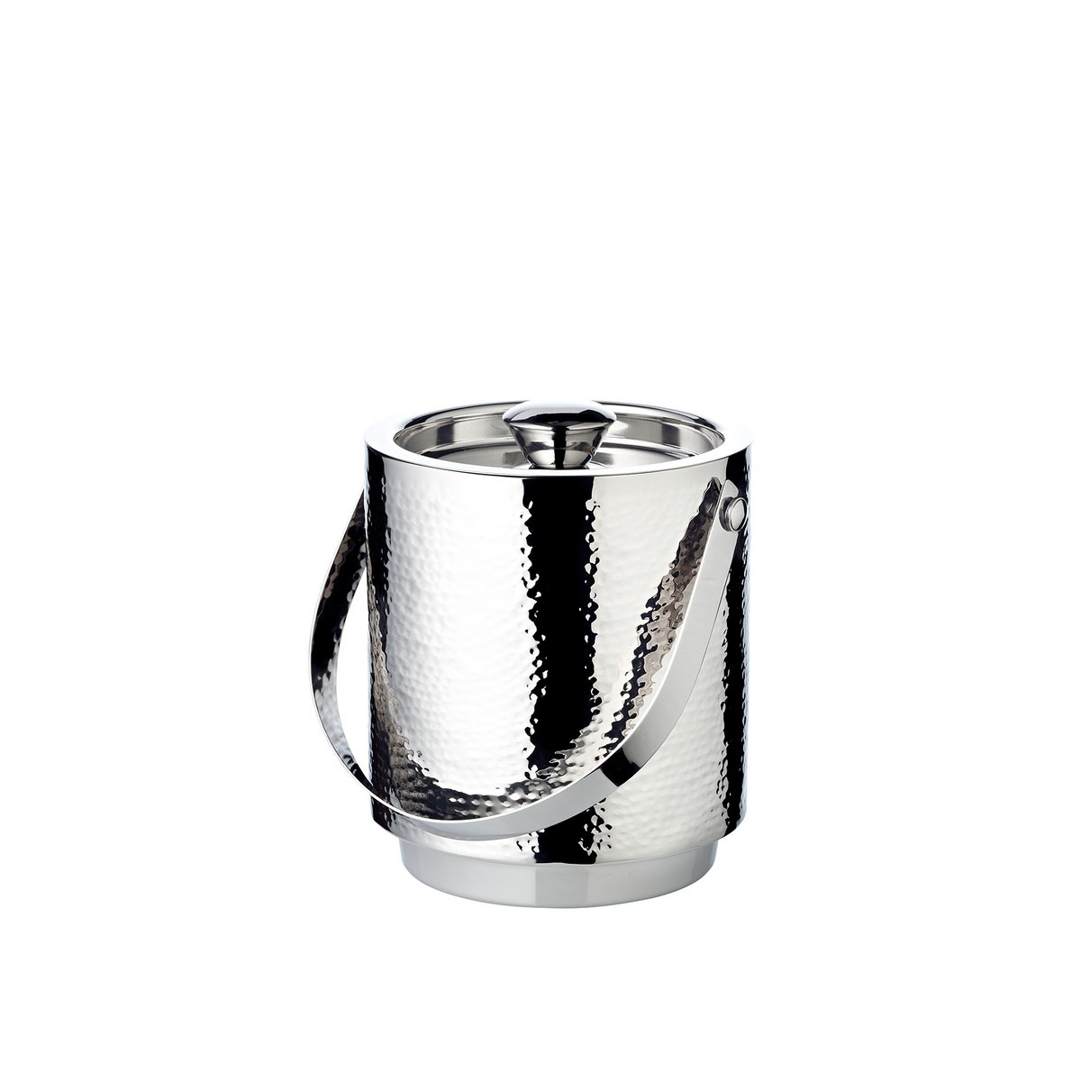 Stainless-steel ice bucket Seattle with lid, sieve & tongs – H 16 cm