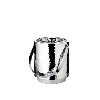 Stainless-steel ice bucket Seattle with lid, sieve & tongs – H 16 cm