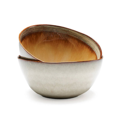 Stoneware serving bowl Comporta - multi-colour