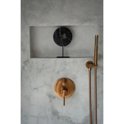 Black marble disc on stand – 25 cm