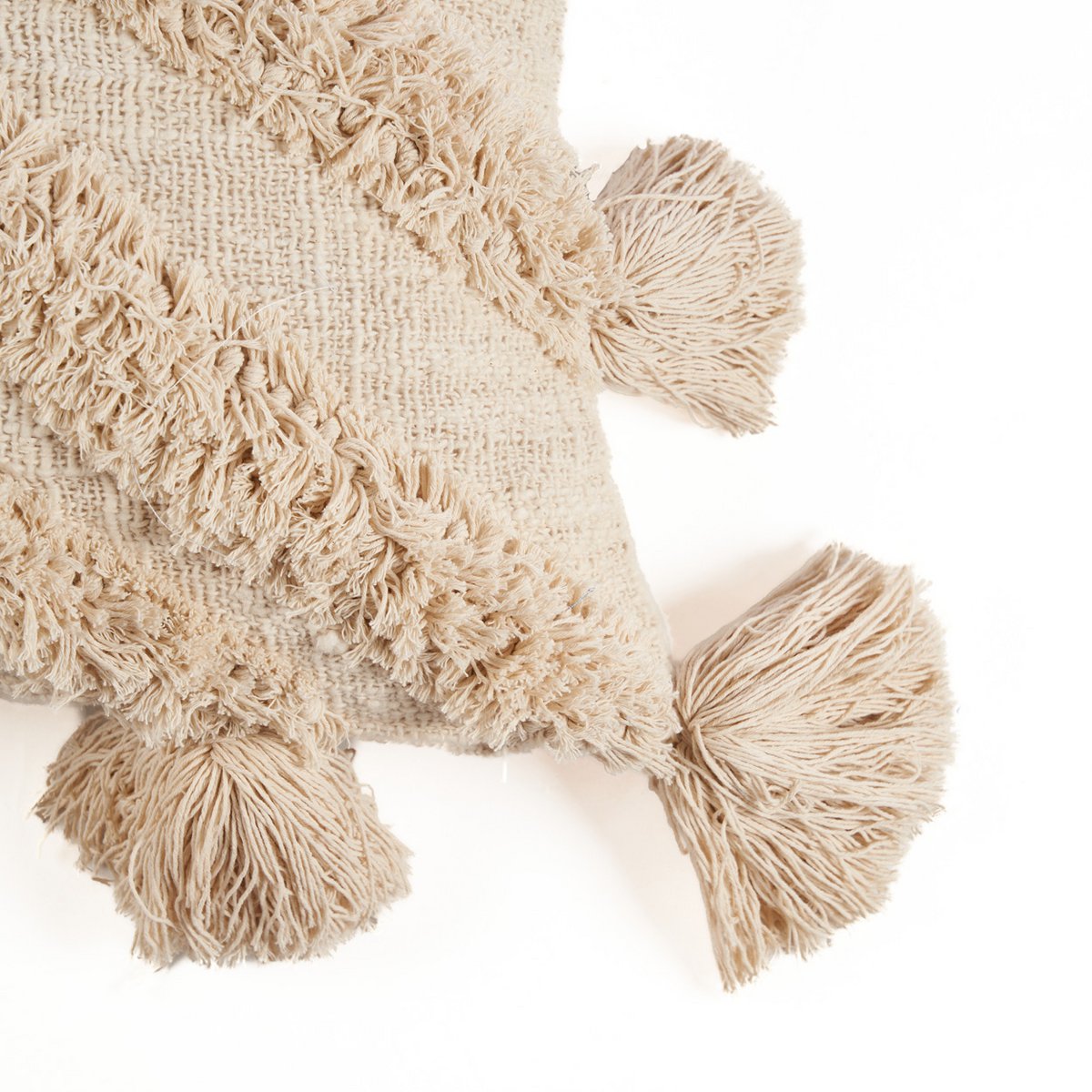 Pudebetræk i bomuld 35×60 cm – beige, fremstillet i Indonesien