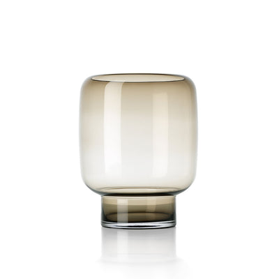 Glas Røget Terningevase, Brun - Stor