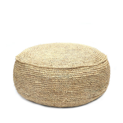 Raffia-Pouffe, 60 cm rund - Natur