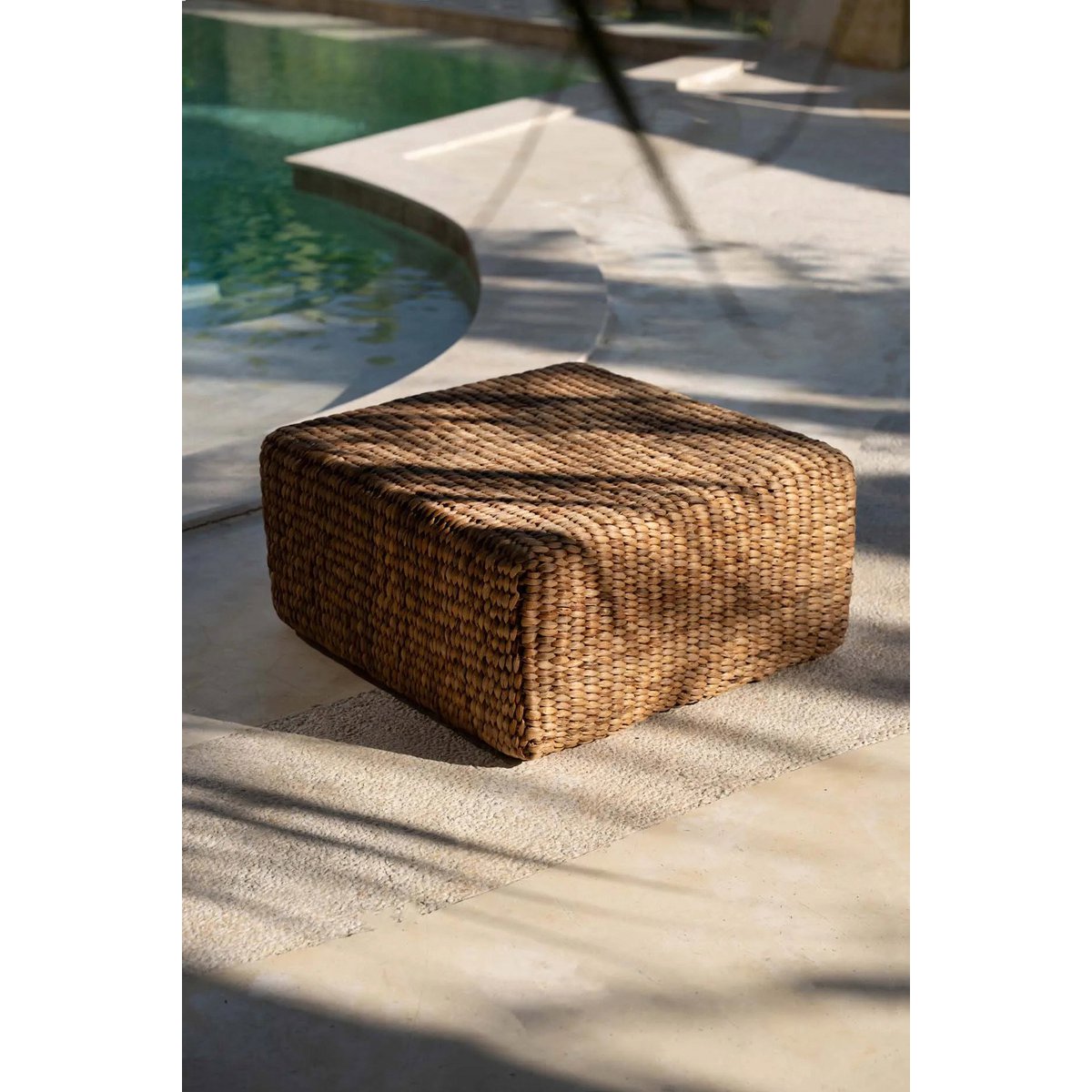 Sitzhocker Seegras 60×60 cm – Natur, Indonesien