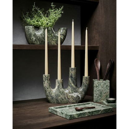 Die Bidasar Marmorvase – Grün – Hoch
