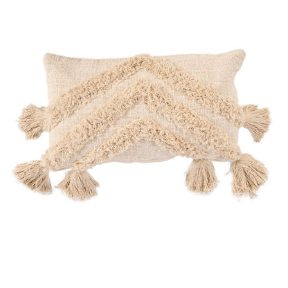 Pudebetræk i bomuld 35×60 cm – beige, fremstillet i Indonesien
