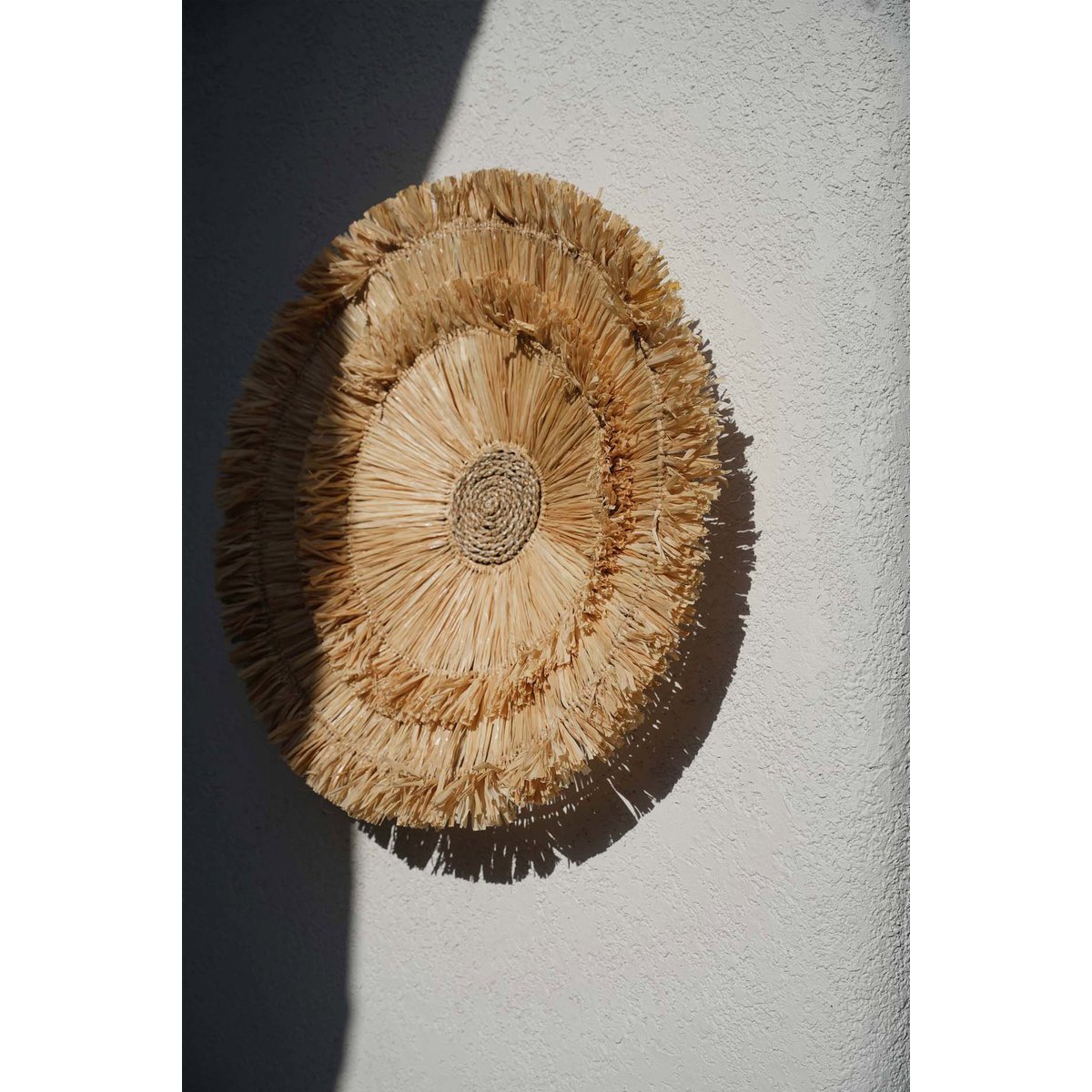 Vægophæng i sisal 60 cm – rundt vægpynt, natur