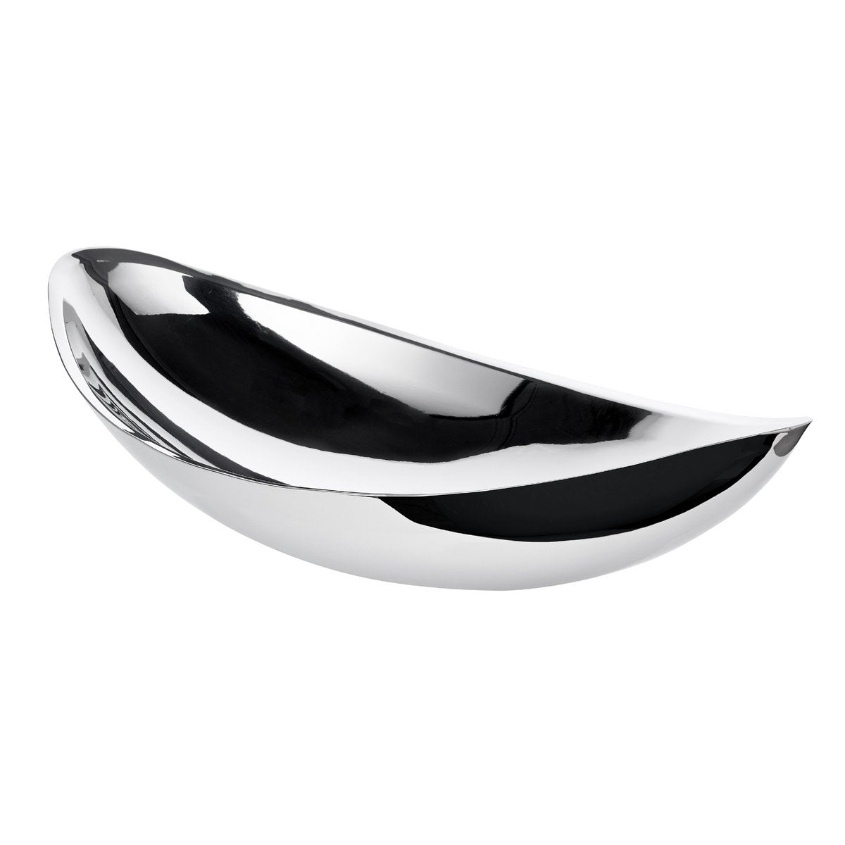 Steel bowl, Halifax 40 × 20 cm - mirror-polished silver