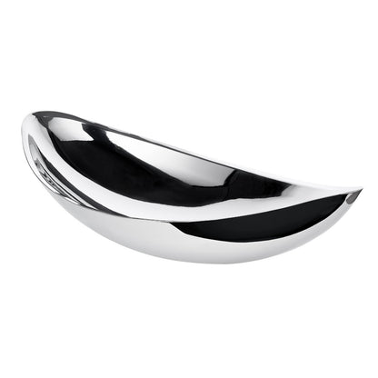 Steel bowl, Halifax 40 × 20 cm - mirror-polished silver