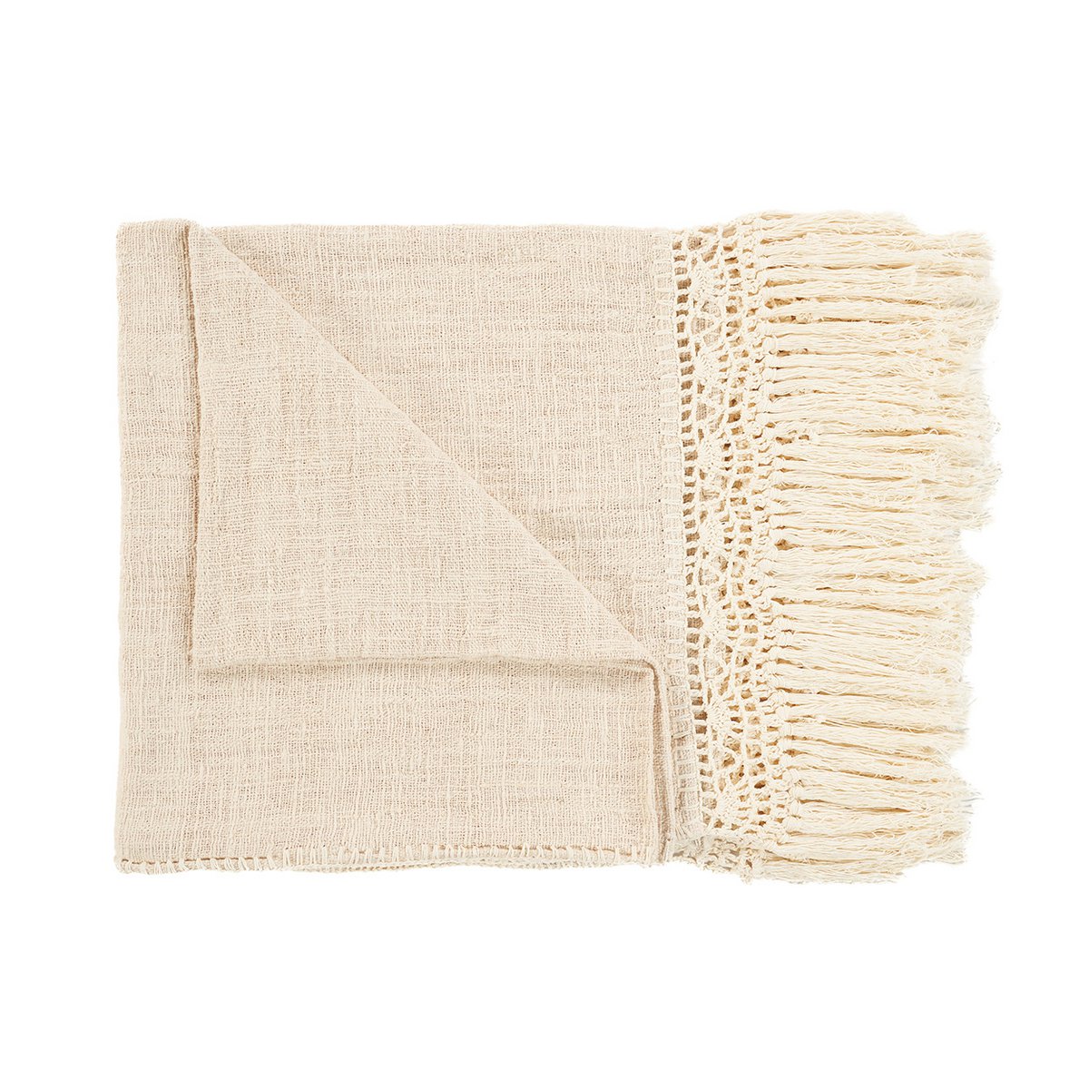 Baumwoll-Tagesdecke 270×135 – naturfarben, leicht