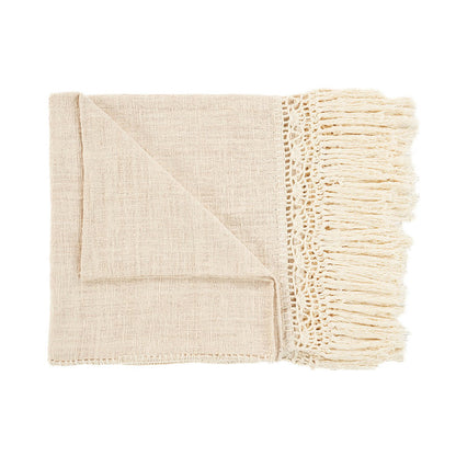 Baumwoll-Tagesdecke 270×135 – naturfarben, leicht