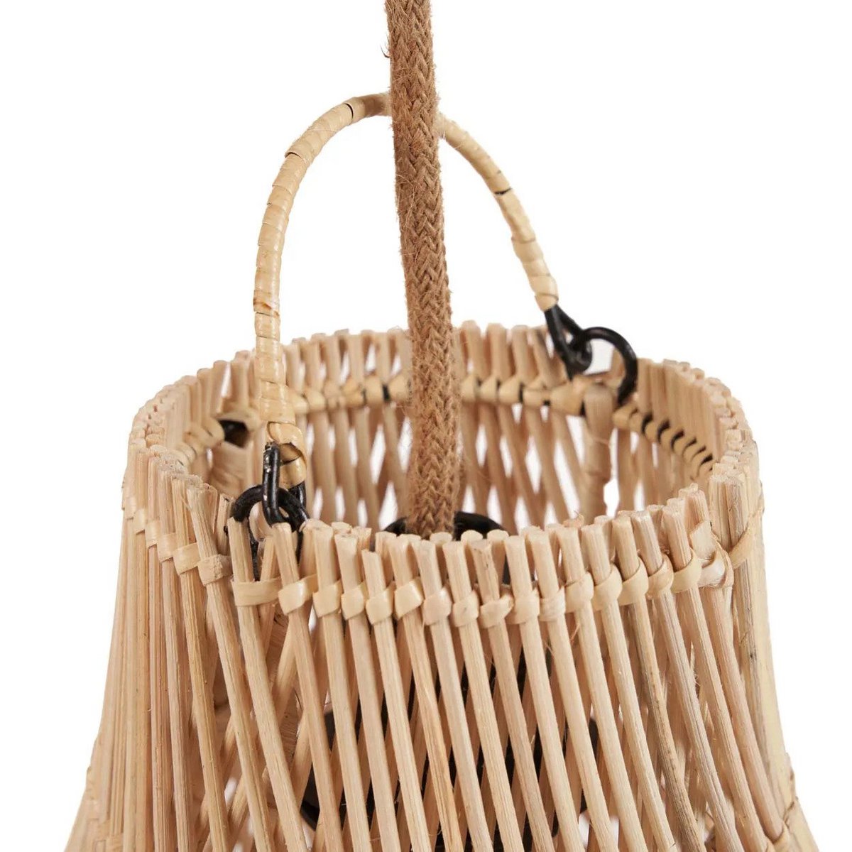 Rattan pendelskærm, pæreformet - Lille